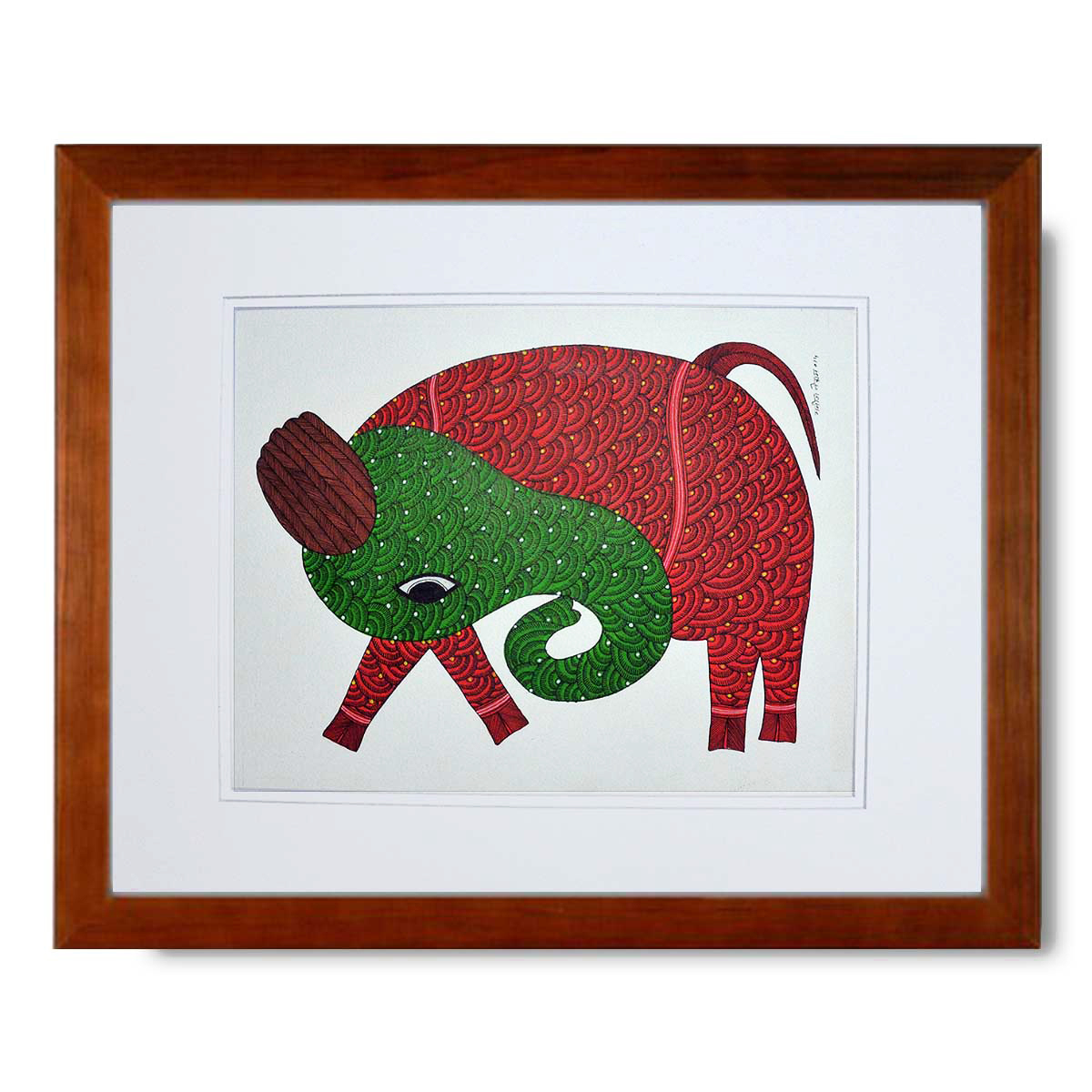 Gond Tribal Art Manoj Tekam: Elephant – In Stock Elephant