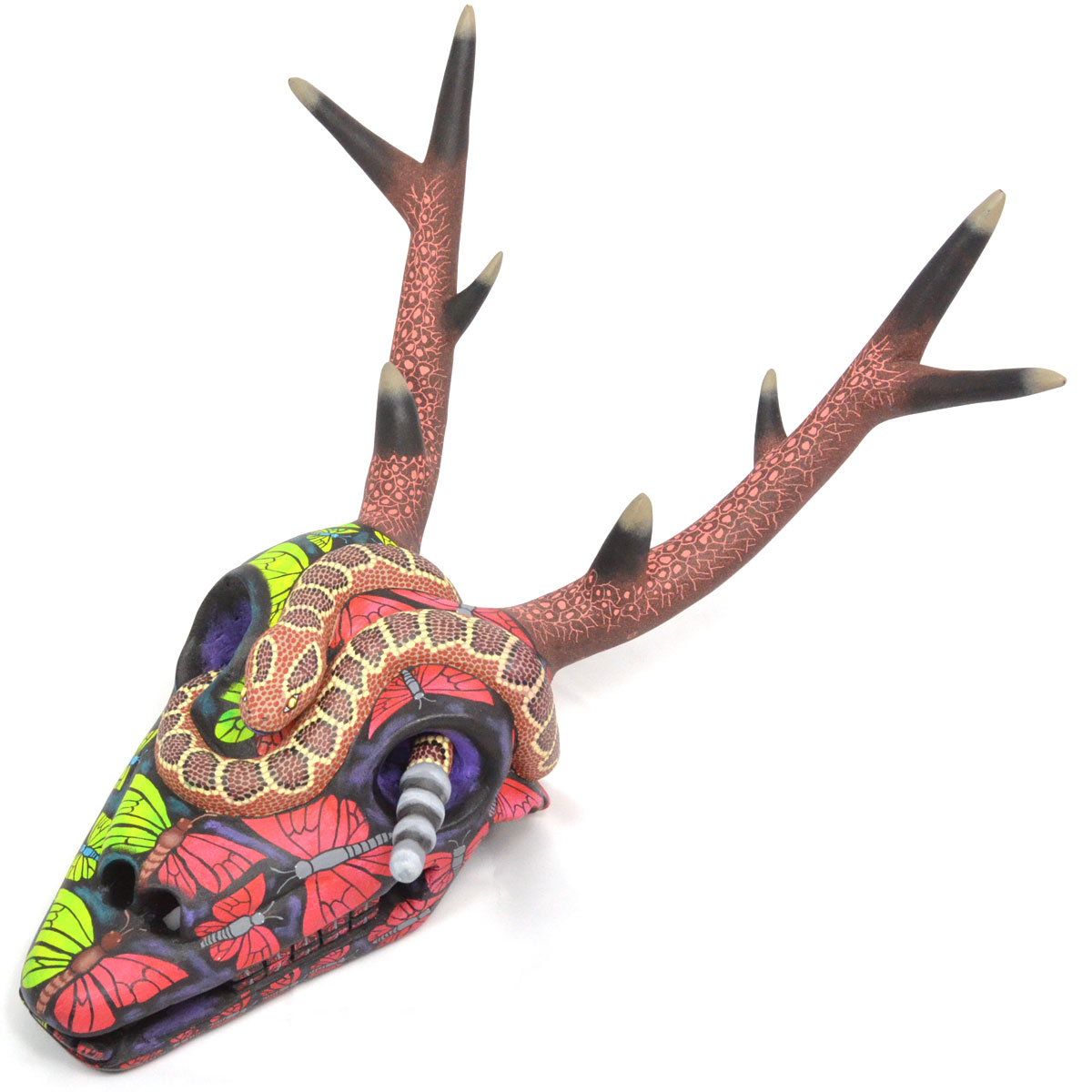 Eleazar Morales Eleazar Morales: Deer Skull with Snake Butterfly