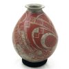 Gerardo Pedregon Ortiz Gerardo Pedregon Ortiz: Gray Red Marbled Pot Marbleized