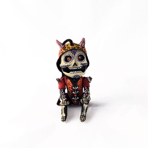 Cartoneria (Mexican Paper Mache) Isaias Alejandro Morales Delgado: Hanging and Posable Day of the Dead Figure cartoneria