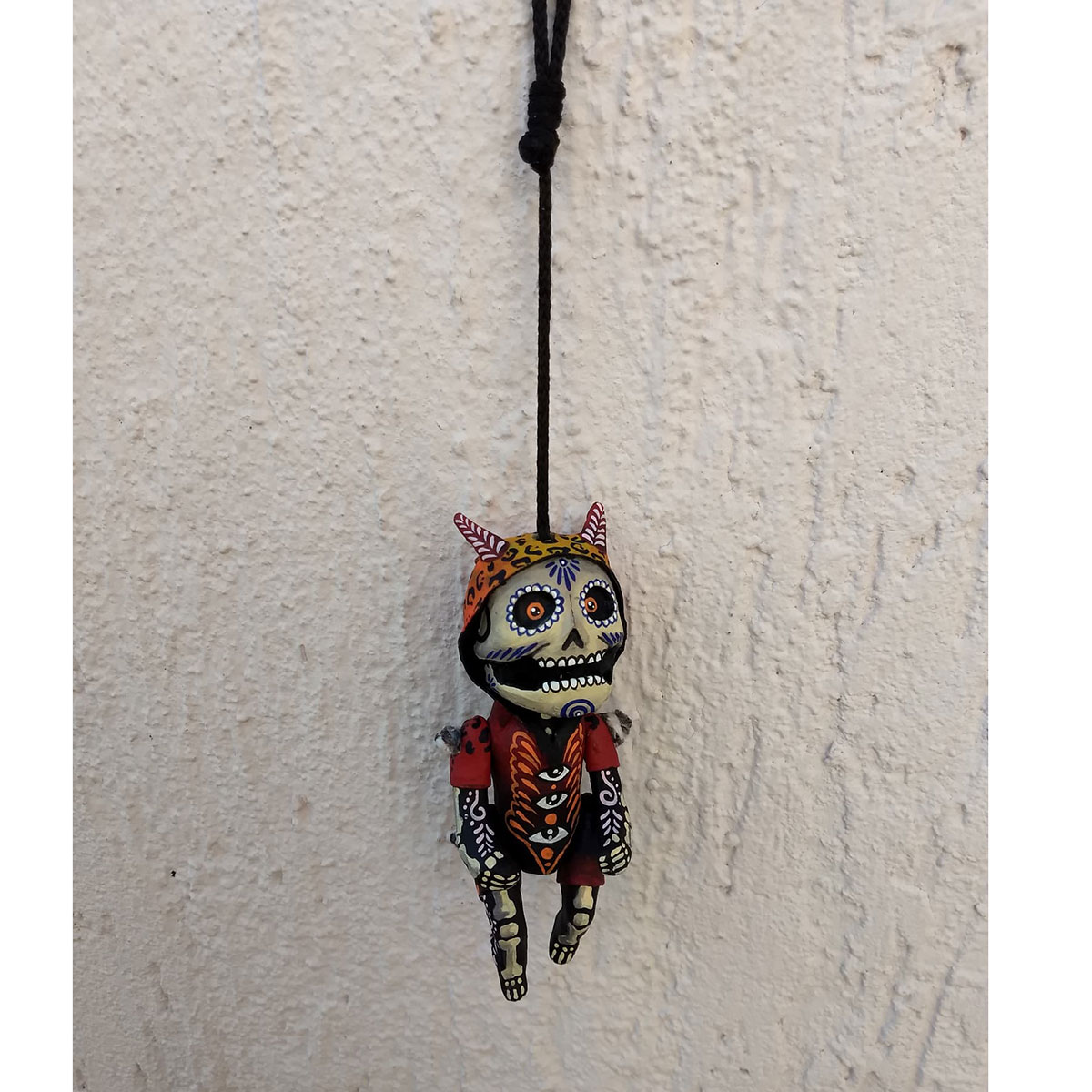 Cartoneria (Mexican Paper Mache) Isaias Alejandro Morales Delgado: Hanging and Posable Day of the Dead Figure cartoneria