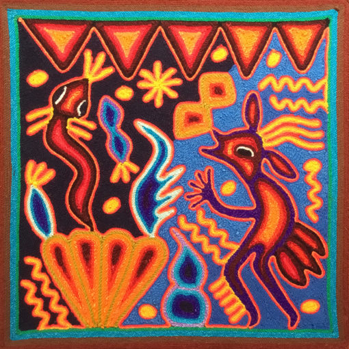 Huichol Yarn Art Collection - Huichol Yarn Painting - YP1808