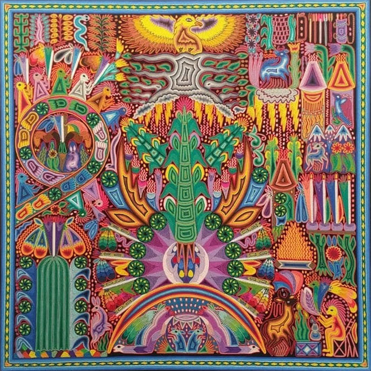 Huichol Yarn Art Collection - Huichol Yarn Painting - YP1033