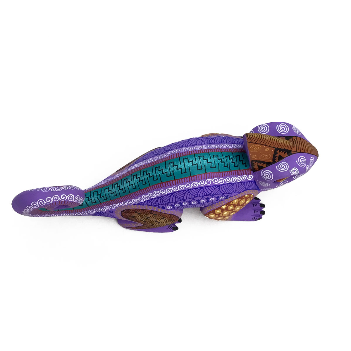 Abundio Munoz Abundio Munoz: Purple Chameleon Alebrijes