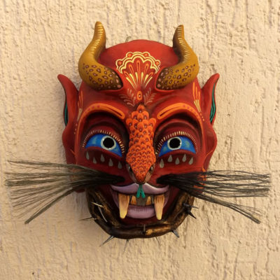 Cartoneria (Mexican Paper Mache) Isaias Alejandro Morales Delgado: Inimicus / Demon Mask Alebrijes