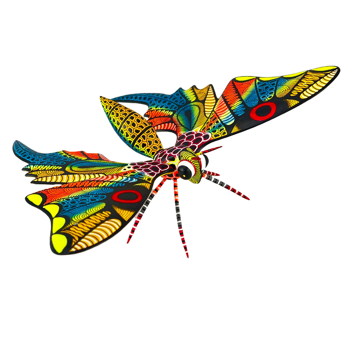 Oaxacan Wood Carving (Alebrijes) Raul Blas: Large Butterfly Butterfly