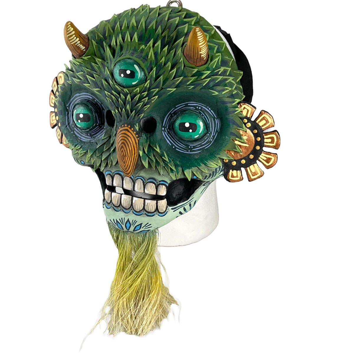 Natural Paper Mache Skull Masks Set of 12, Spanish: Teacher's Discovery