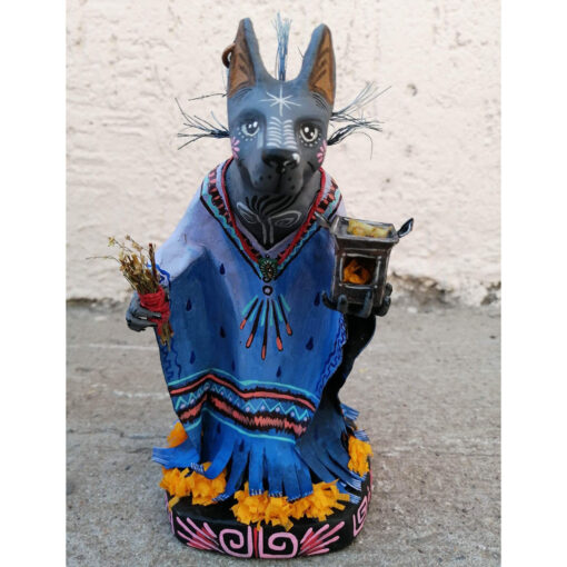 Cartoneria (Mexican Paper Mache) Isaias Alejandro Morales Delgado: Xolo Series – Humareda / Smoke Alebrijes