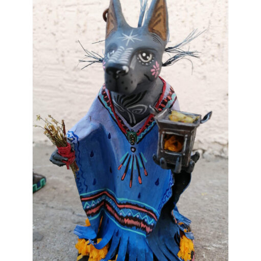 Cartoneria (Mexican Paper Mache) Isaias Alejandro Morales Delgado: Xolo Series – Humareda / Smoke Alebrijes